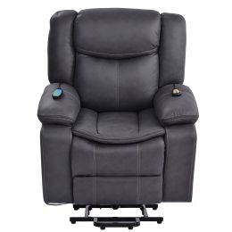 Orisfur. Power Lift Chair for Elderly with Adjustable Massage Function; Recliner Chair with Heating System for Living Room YJ
