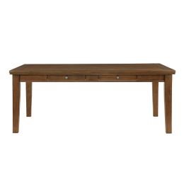 Cherry Finish Traditional Style Dining Table with 6x Drawers Wooden Dining Room Furniture