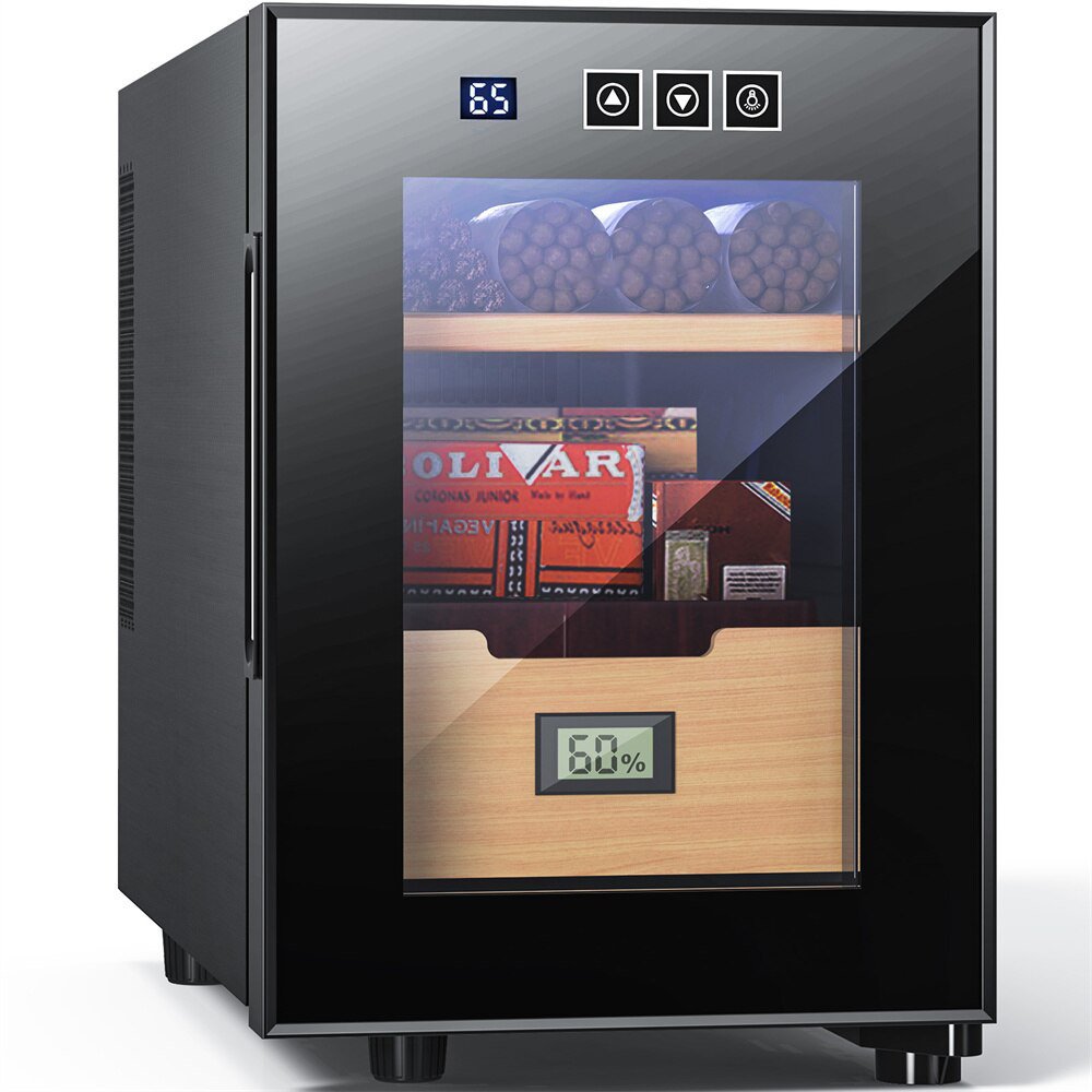 Intelligent Control Temperature Cedar Wood Low Noise Cigar Wine Refrigerator Intelligent Control Temperature Cedar Wood Low Noise Cigar Wine Refrigerator